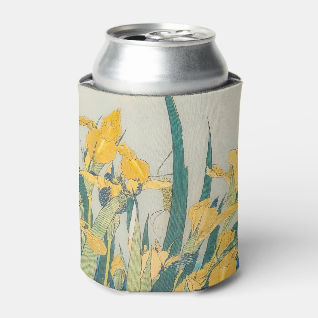 Rafraîchisseur Pour Canette Katsushika Hokusai - Grasshopper et Iris (Can devant)