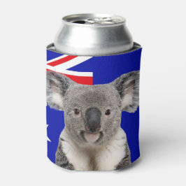 Rafraîchisseur Pour Canette Koala avec l'Arrière - plan du drapeau australien