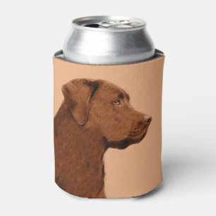 Rafraîchisseur Pour Canette Labrador Retriever (Chocolat) Peinture - Chien Art