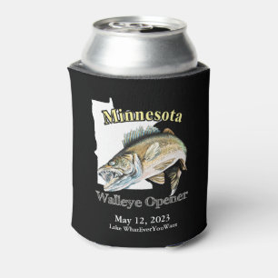 Rafraîchisseur Pour Canette Lac personnalisé/Date Minnesota Walleye Opener Dar