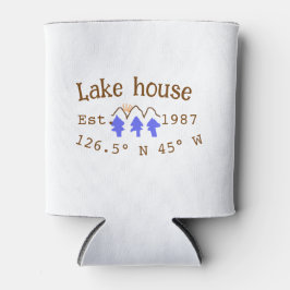 Rafraîchisseur Pour Canette Lake house et. Date année coordonnées personnalisé