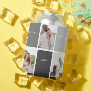 Rafraîchisseur Pour Canette L'amour vit ici Cadeau Famille Trois Photo