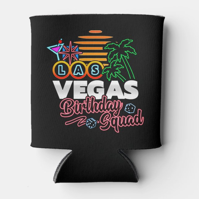 Rafraîchisseur Pour Canette Las Vegas Anniversaire Fête Rétro Soleil Anniversa (Devant)