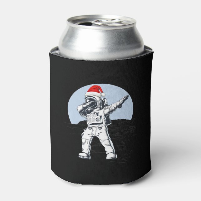 Rafraîchisseur Pour Canette L'astronaute Dab Sur La Lune Graphique De Noël (Can devant)