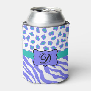 Rafraîchisseur Pour Canette Lavande Blanc Zèbre Léopard Monogramme de peau ini