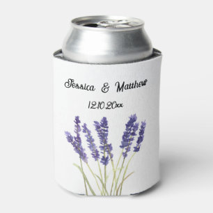 Rafraîchisseur Pour Canette Lavande florale Aquarelle Nature Mariage unique