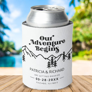 Rafraîchisseur Pour Canette L'Aventure de Montagne Commence Mariage Rustique e
