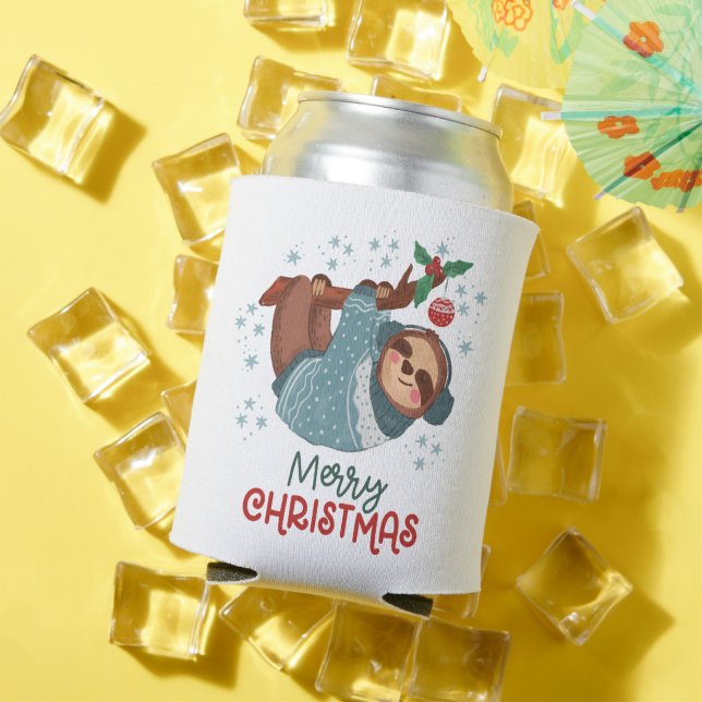 Rafraîchisseur Pour Canette Lazy Sloth Noël (Été in situ)