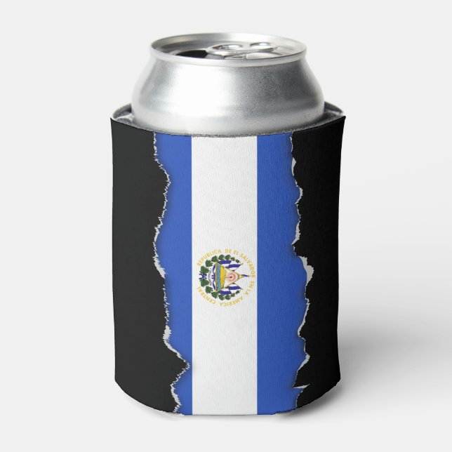 Rafraîchisseur Pour Canette Le drapeau du Salvador (Can devant)