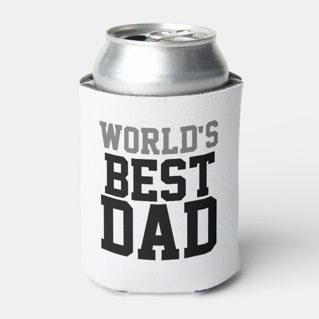 Rafraîchisseur Pour Canette Le meilleur papa blanc du monde personnalisé (Can devant)