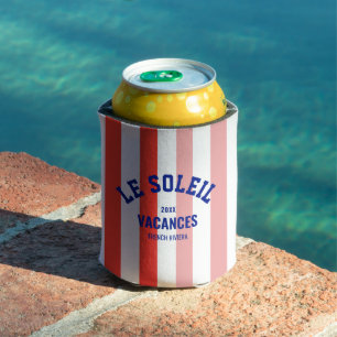 Rafraîchisseur Pour Canette Le Soleil Vacances Côte d'Azur Cabana Stripe