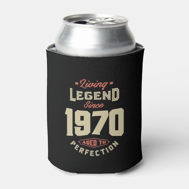Rafraîchisseur Pour Canette Légende depuis 1970 Cadeau Anniversaire (Can devant)