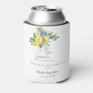 Rafraîchisseur Pour Canette Lemon  Blue Citrus Fruit Summer Baby Shower