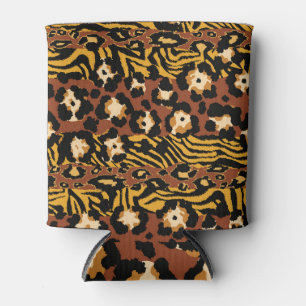 Rafraîchisseur Pour Canette Léopard, peaux de tigre, motif sauvage.