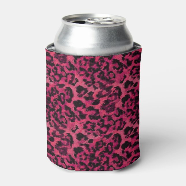 Rafraîchisseur Pour Canette Léopard rose et noir (Can devant)