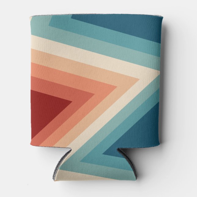 Rafraîchisseur Pour Canette les années 70 Motif Retro Stripes (Devant)