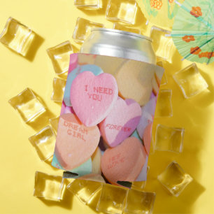 RAFRAÎCHISSEUR POUR CANETTE LES COEURS DE LA BOUGIE DE VALENTINE