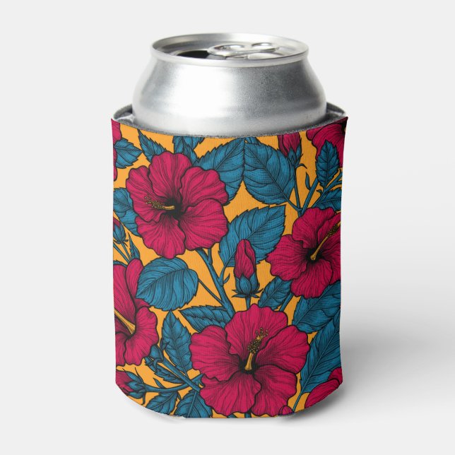 Rafraîchisseur Pour Canette Les fleurs d'Hibiscus (Can devant)