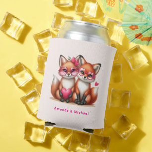 Rafraîchisseur Pour Canette Les mignons renards orange en amour