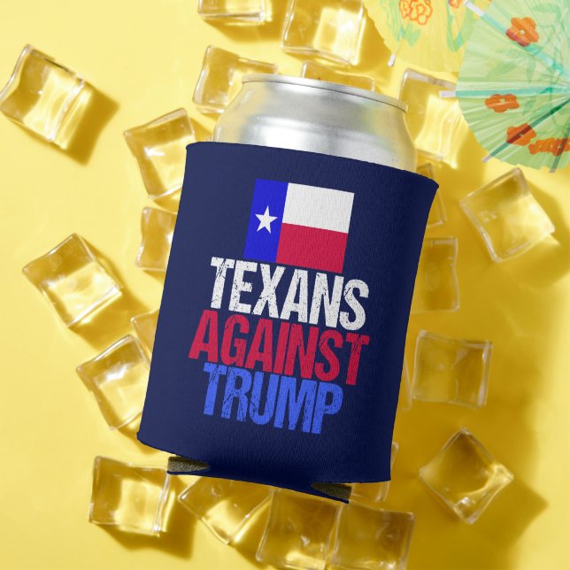 Rafraîchisseur Pour Canette Les Texans contre Trump Blue (Été in situ)
