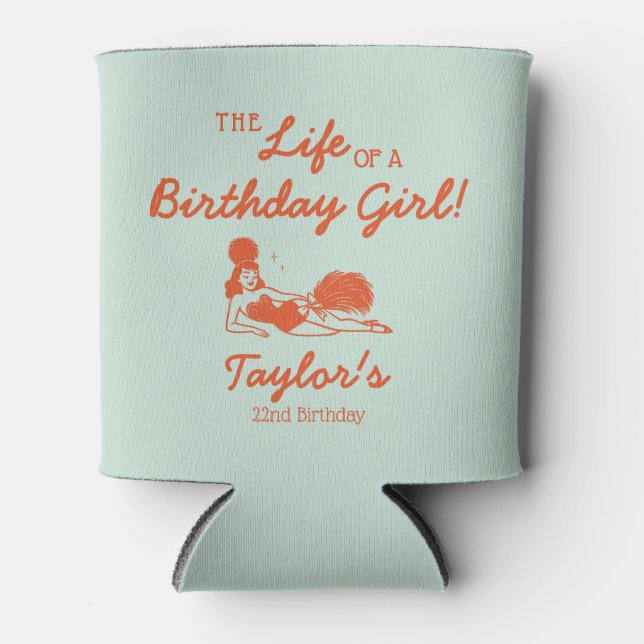 Rafraîchisseur Pour Canette Life of a Birthday Girl Party (Devant)