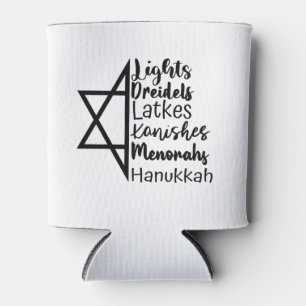 Rafraîchisseur Pour Canette Light Dreidel Latke Kanish Menorah Hanoukka