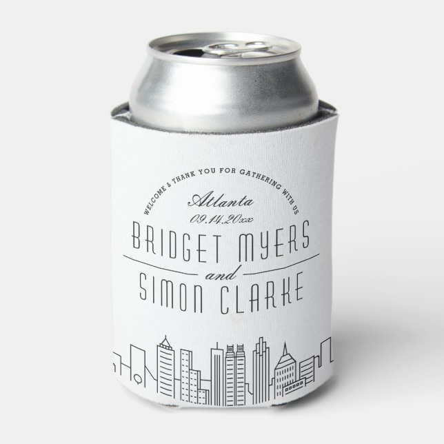 Rafraîchisseur Pour Canette Ligne Skyline Stylisée Atlanta | Mariage peut refr (Can devant)