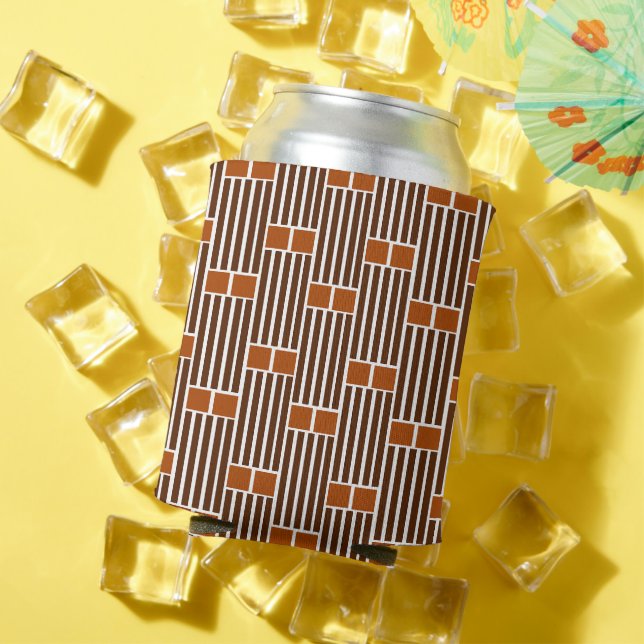 Rafraîchisseur Pour Canette Lignes et boîtes Brown (Été in situ)