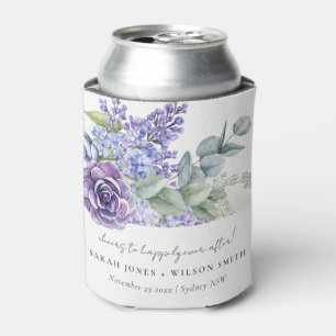 Rafraîchisseur Pour Canette Lilac Succulent Eucalyptus Botanical Bunch Mariage