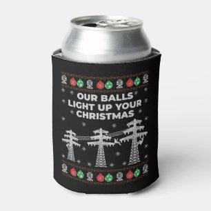 Rafraîchisseur Pour Canette Lineman Noël Nos balles s'allument