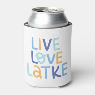 Rafraîchisseur Pour Canette Live Love Latke Hanoukka Design