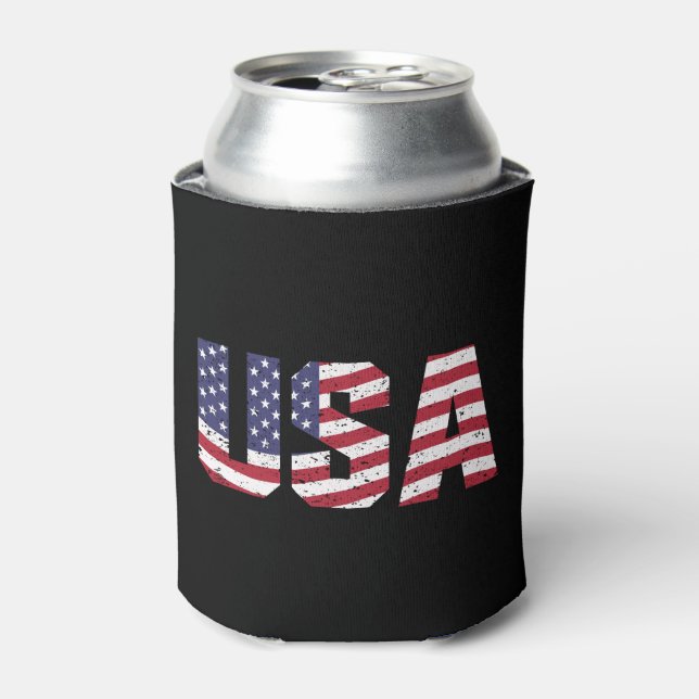 Rafraîchisseur Pour Canette Logo "All American" Patriotic USA (Can devant)