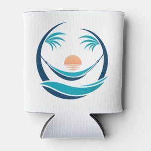 Rafraîchisseur Pour Canette Logo de hamac de luxe au coucher du soleil