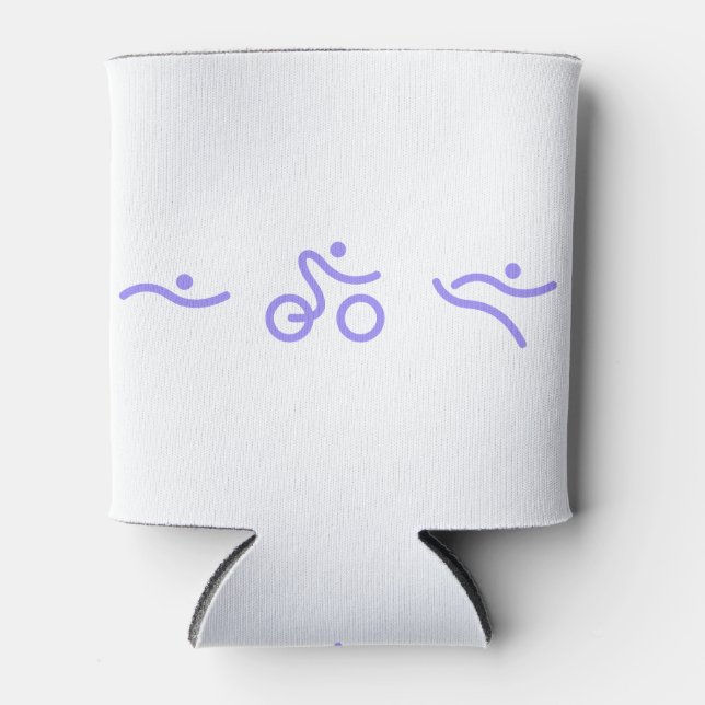 Rafraîchisseur Pour Canette Logo de Triathlon clair violet (Devant)