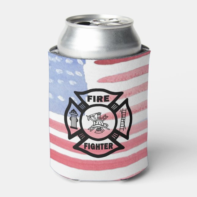 Rafraîchisseur Pour Canette Logo du service d'incendie des pompiers (Can devant)
