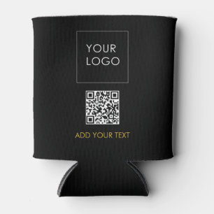 Rafraîchisseur Pour Canette Logo Personnalisé Noir Code QR commercial promotio