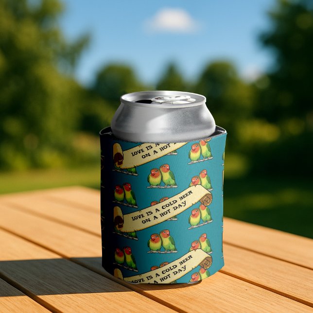 Rafraîchisseur Pour Canette Lovebirds Lovebirds Amour Est Une Bière Froide Par (Créateur téléchargé)