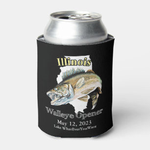 Rafraîchisseur Pour Canette Lumière de l'ouverture de walleye de l'Illinois Cu