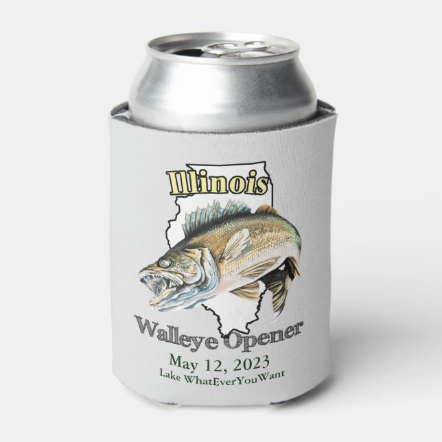 Rafraîchisseur Pour Canette Lumière de l'ouverture de walleye de l'Illinois Cu (Can devant)