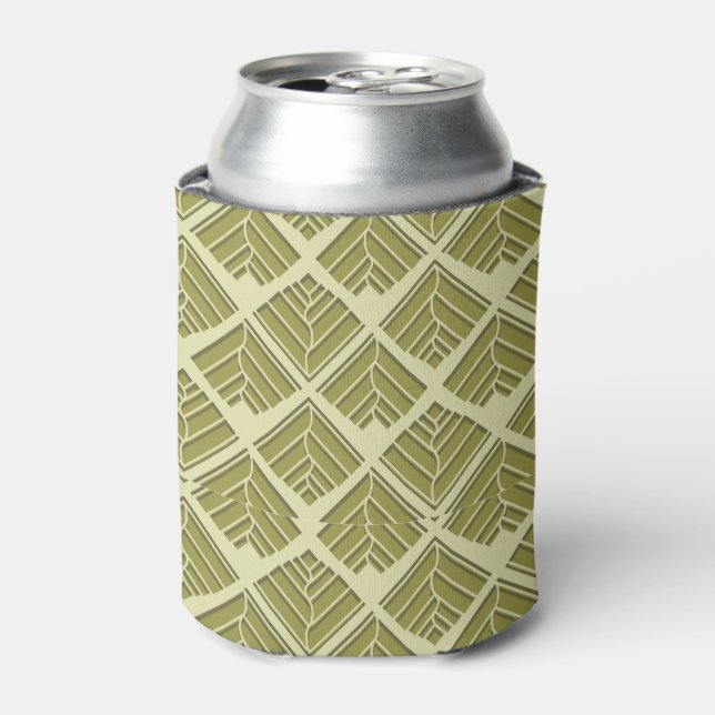 Rafraîchisseur Pour Canette Lumière Motif carré feuille or Lime (Can devant)