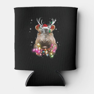 Rafraîchisseur Pour Canette Lumières de Noël Hippo Fiona Hippopotamus Lover