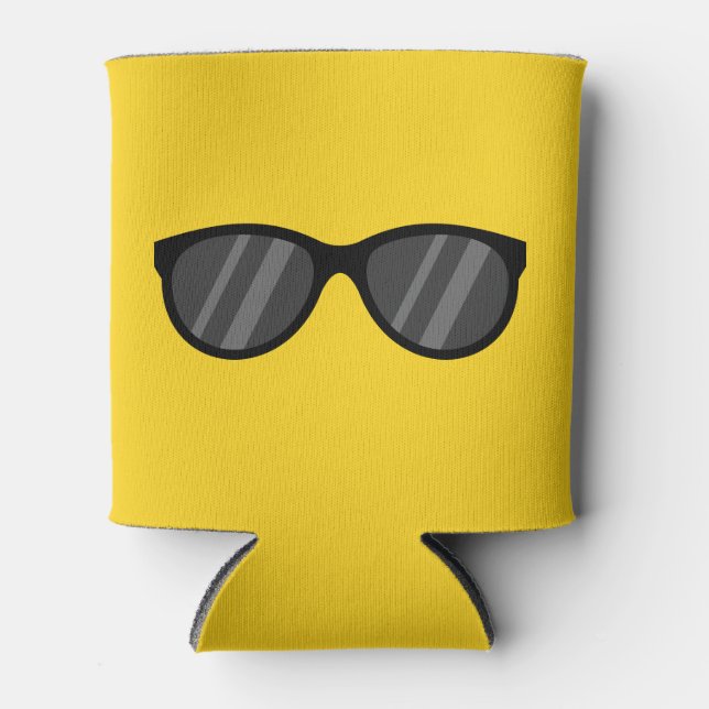 Rafraîchisseur Pour Canette Lunettes de soleil de dessin cool (Devant)