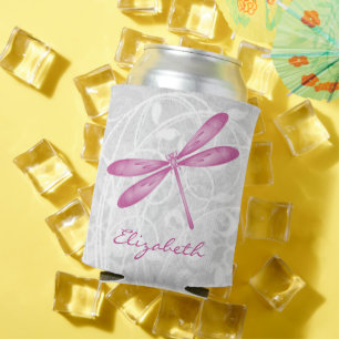 Rafraîchisseur Pour Canette Magenta Dragonfly Personnalisée Can Cooler