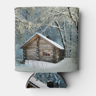 Rafraîchisseur Pour Canette Magie hivernale Rustique Cabine de billes