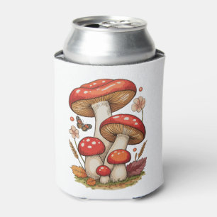 Rafraîchisseur Pour Canette Maisonnette Champignons Sublimation Goblincore