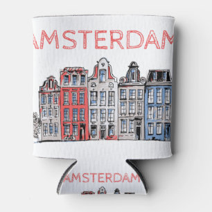 Rafraîchisseur Pour Canette Maisons penchées d'Amsterdam-Holland