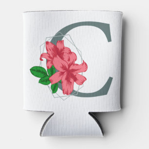 Rafraîchisseur Pour Canette Majuscule C monogramme floral