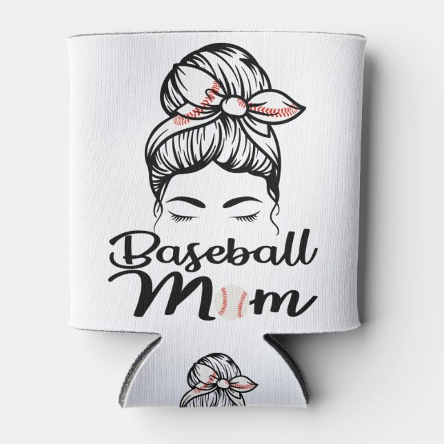 Rafraîchisseur Pour Canette Maman de baseball Leopard Funny Softball Maman (Devant)