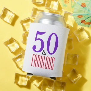 Rafraîchisseur Pour Canette Manchette de boisson d'anniversaire de plage 50 &
