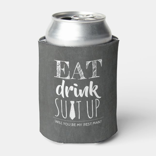 Rafraîchisseur Pour Canette Manger Costume de boisson - Proposition de Groomsm (Can devant)